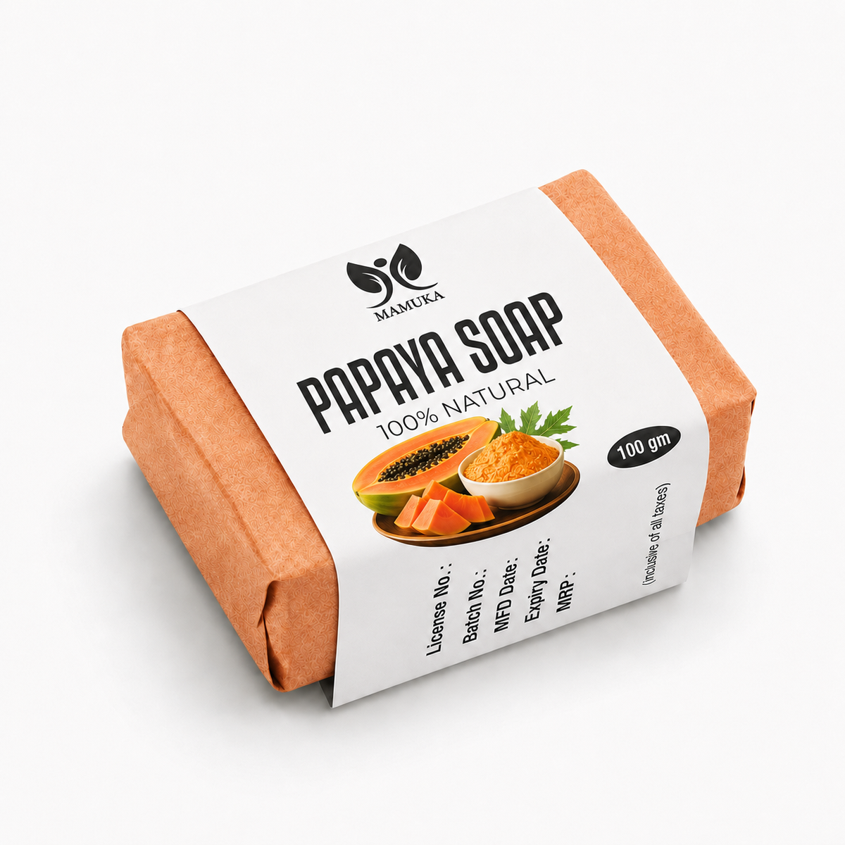 Papaya Organic Soap- Mamuka Healthcare