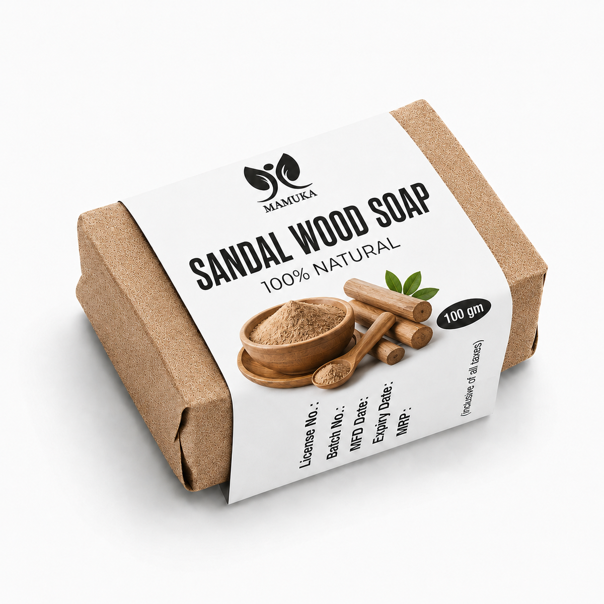 Sandalwood Organic Soap- Mamuka Healthcare